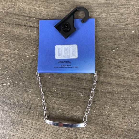 Abound Silver Tone Men’s Sizing Silver ID Bracelet Nickel Free Link Cable Chain - Picture 6 of 7